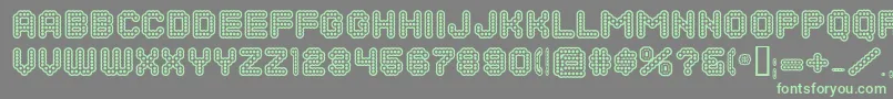 DotsAllForNowInlineJl Font – Green Fonts on Gray Background