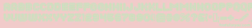 DotsAllForNowInlineJl Font – Green Fonts on Pink Background
