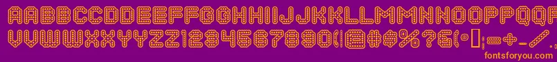 DotsAllForNowInlineJl Font – Orange Fonts on Purple Background