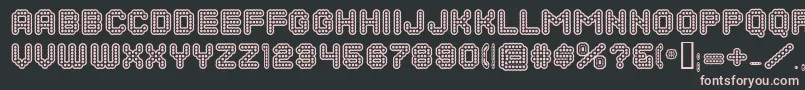 DotsAllForNowInlineJl Font – Pink Fonts on Black Background