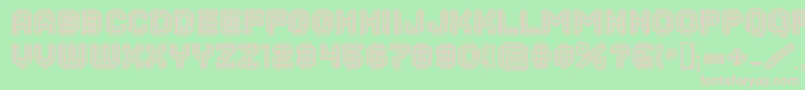 DotsAllForNowInlineJl Font – Pink Fonts on Green Background