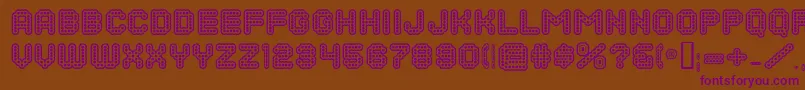 DotsAllForNowInlineJl Font – Purple Fonts on Brown Background