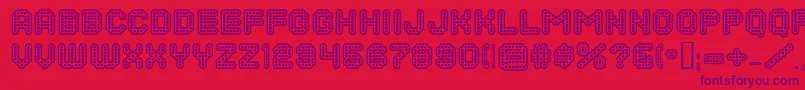 DotsAllForNowInlineJl Font – Purple Fonts on Red Background