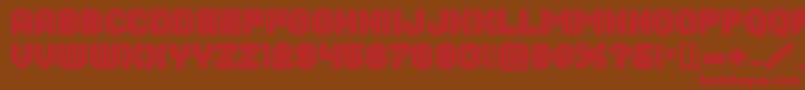 DotsAllForNowInlineJl Font – Red Fonts on Brown Background