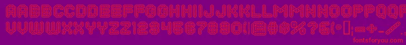 DotsAllForNowInlineJl Font – Red Fonts on Purple Background