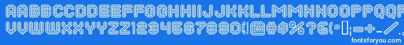DotsAllForNowInlineJl Font – White Fonts on Blue Background