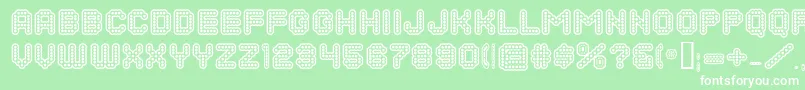 DotsAllForNowInlineJl Font – White Fonts on Green Background