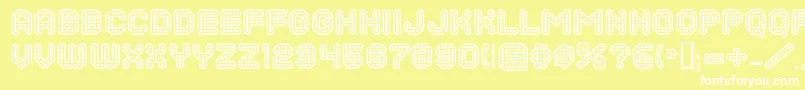 DotsAllForNowInlineJl Font – White Fonts on Yellow Background