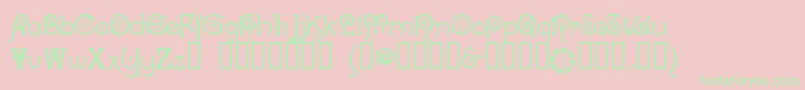 NockerCranky-Schriftart – Grüne Schriften auf rosa Hintergrund