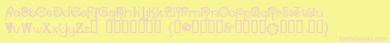 NockerCranky Font – Pink Fonts on Yellow Background