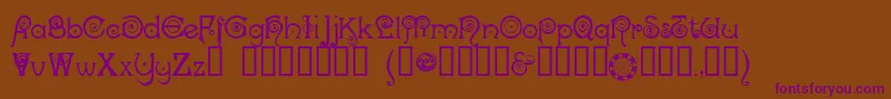 NockerCranky Font – Purple Fonts on Brown Background