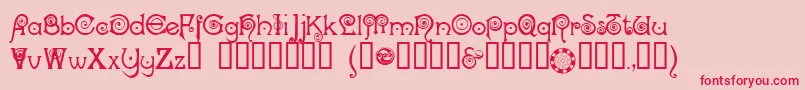 NockerCranky Font – Red Fonts on Pink Background