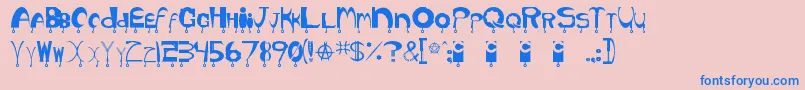 Hyper3 Font – Blue Fonts on Pink Background