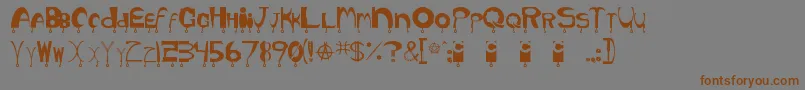 Hyper3 Font – Brown Fonts on Gray Background