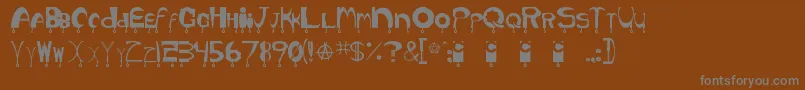 Hyper3 Font – Gray Fonts on Brown Background