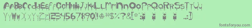 Hyper3 Font – Gray Fonts on Green Background
