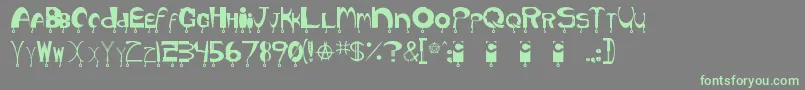 Hyper3 Font – Green Fonts on Gray Background