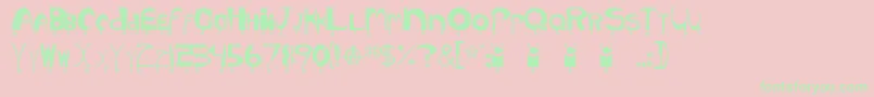 Hyper3 Font – Green Fonts on Pink Background