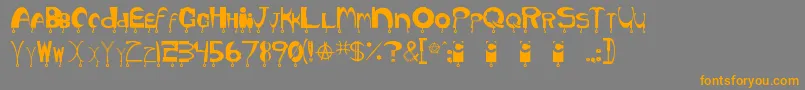 Hyper3 Font – Orange Fonts on Gray Background