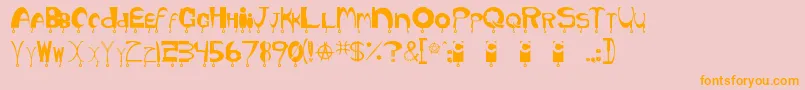 Hyper3 Font – Orange Fonts on Pink Background