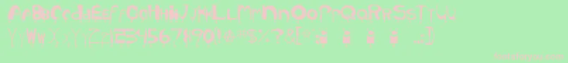 Hyper3 Font – Pink Fonts on Green Background