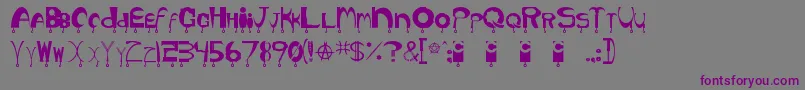 Hyper3 Font – Purple Fonts on Gray Background