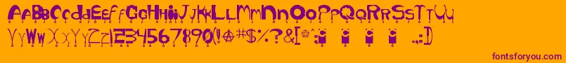 Hyper3 Font – Purple Fonts on Orange Background