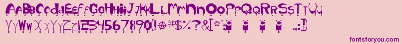 Hyper3 Font – Purple Fonts on Pink Background