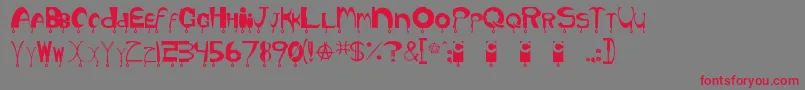フォントHyper3 – 赤い文字の灰色の背景