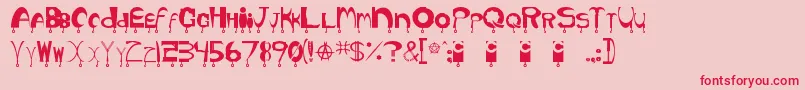 フォントHyper3 – ピンクの背景に赤い文字