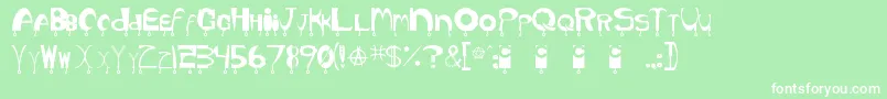 Hyper3 Font – White Fonts on Green Background