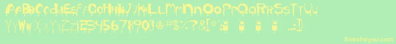 Hyper3 Font – Yellow Fonts on Green Background