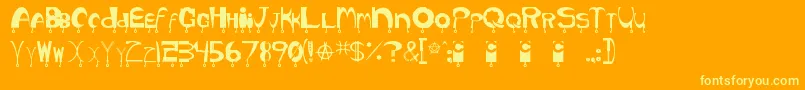 Hyper3 Font – Yellow Fonts on Orange Background