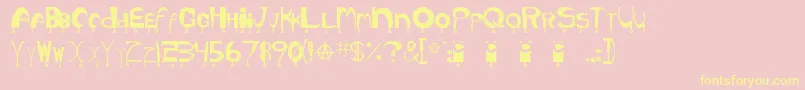 Hyper3 Font – Yellow Fonts on Pink Background