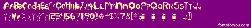 Hyper3 Font – Yellow Fonts on Purple Background