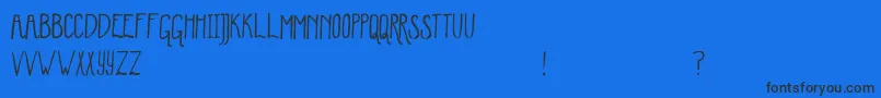 フォントWinterMint – 黒い文字の青い背景