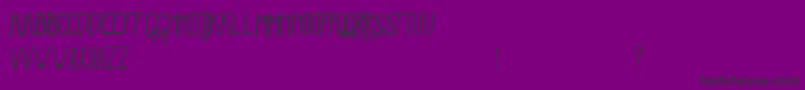 WinterMint-fontti – mustat fontit violetilla taustalla