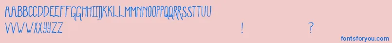 WinterMint Font – Blue Fonts on Pink Background