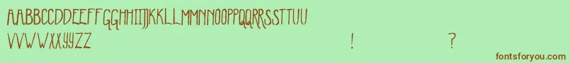 WinterMint Font – Brown Fonts on Green Background