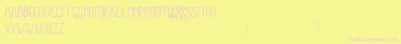 WinterMint Font – Pink Fonts on Yellow Background