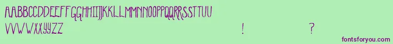 WinterMint Font – Purple Fonts on Green Background