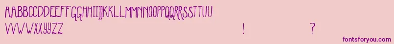 WinterMint Font – Purple Fonts on Pink Background