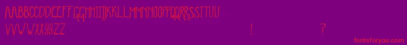 WinterMint Font – Red Fonts on Purple Background