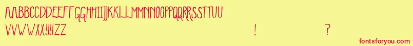 WinterMint Font – Red Fonts on Yellow Background