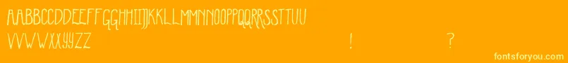 WinterMint Font – Yellow Fonts on Orange Background