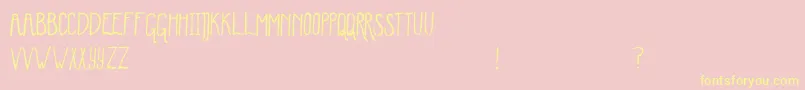 WinterMint Font – Yellow Fonts on Pink Background