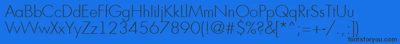 Futur16 Font – Black Fonts on Blue Background