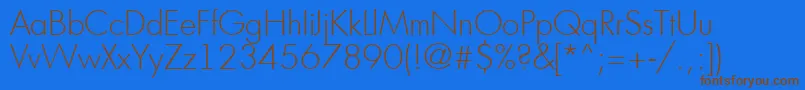 Futur16 Font – Brown Fonts on Blue Background