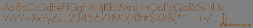 Futur16 Font – Brown Fonts on Gray Background