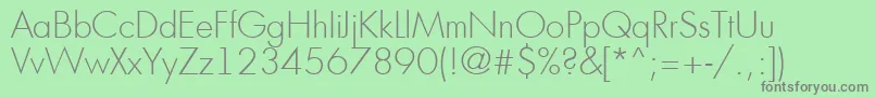 Futur16 Font – Gray Fonts on Green Background